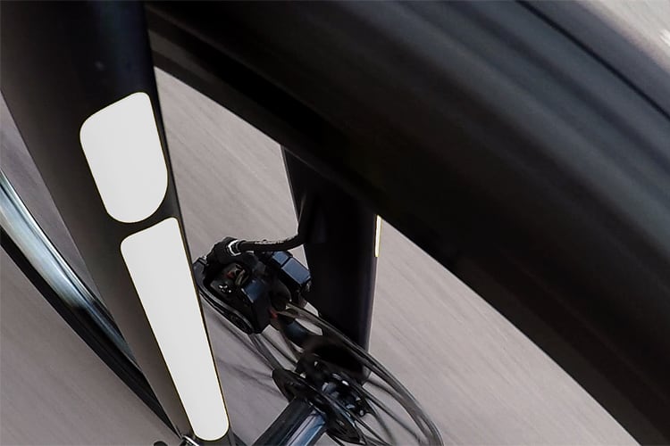 flectr reflective frame kit for cycles silver-white
