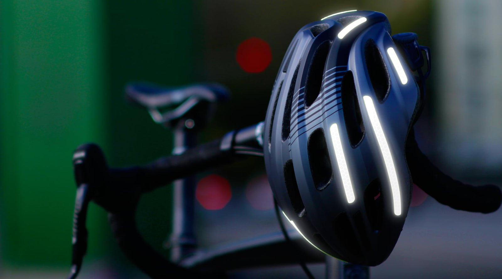 bike helmet with reflector FLECTR reflective helmet kit for race helmets
