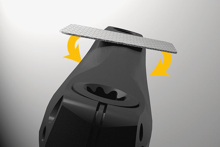 FLECTR VORTEX wraps around the crank arm