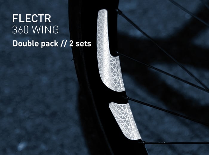 FLECTR 360 WING rim reflector double pack // 2 sets