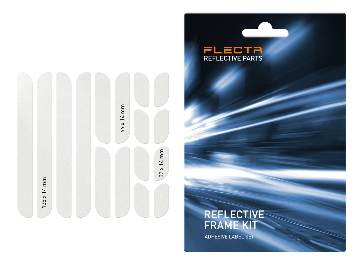 FLECTR REFLECTIVE FRAME KIT - bike frame reflectors