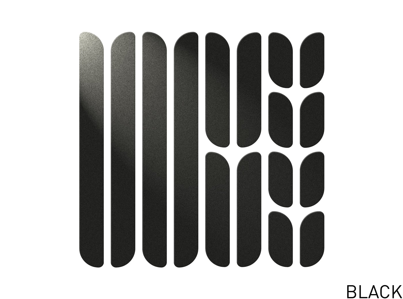 FLECTR REFLECTIVE FRAME KIT - bike frame reflectors in black color