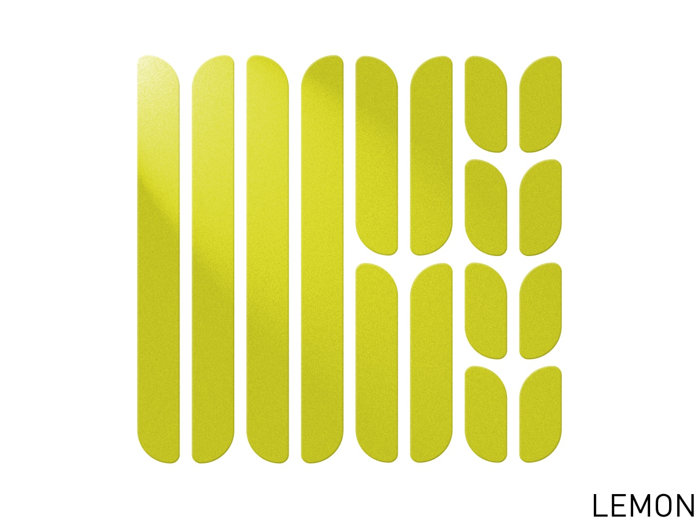 FLECTR REFLECTIVE FRAME KIT - bike frame reflectors in high vis yellow