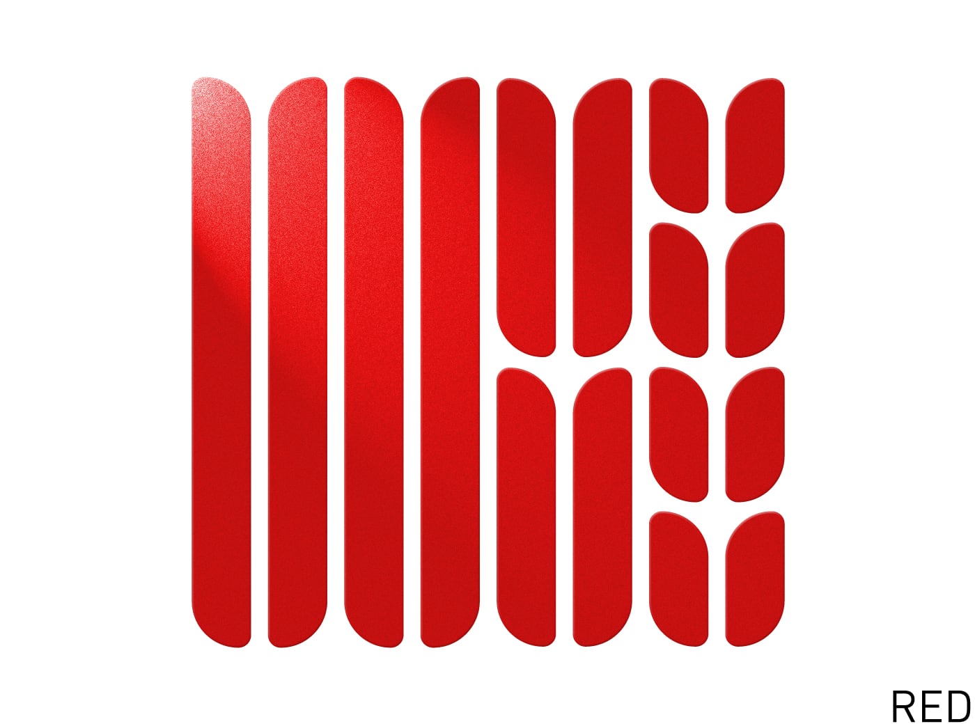 FLECTR REFLECTIVE FRAME KIT - bike frame reflectors in red color