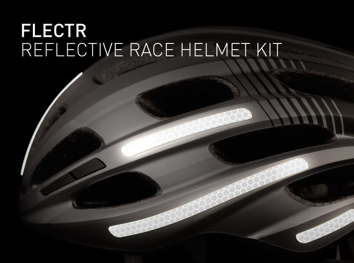 bike helmet reflectors FLECTR reflective helmet kit for race helmets
