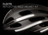 FLECTR reflective race helmet kit silver